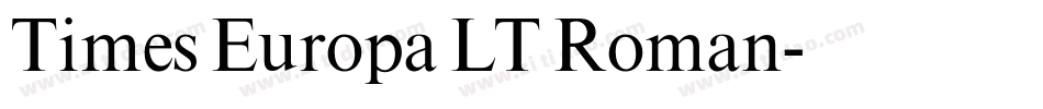 Times Europa LT Roman字体转换